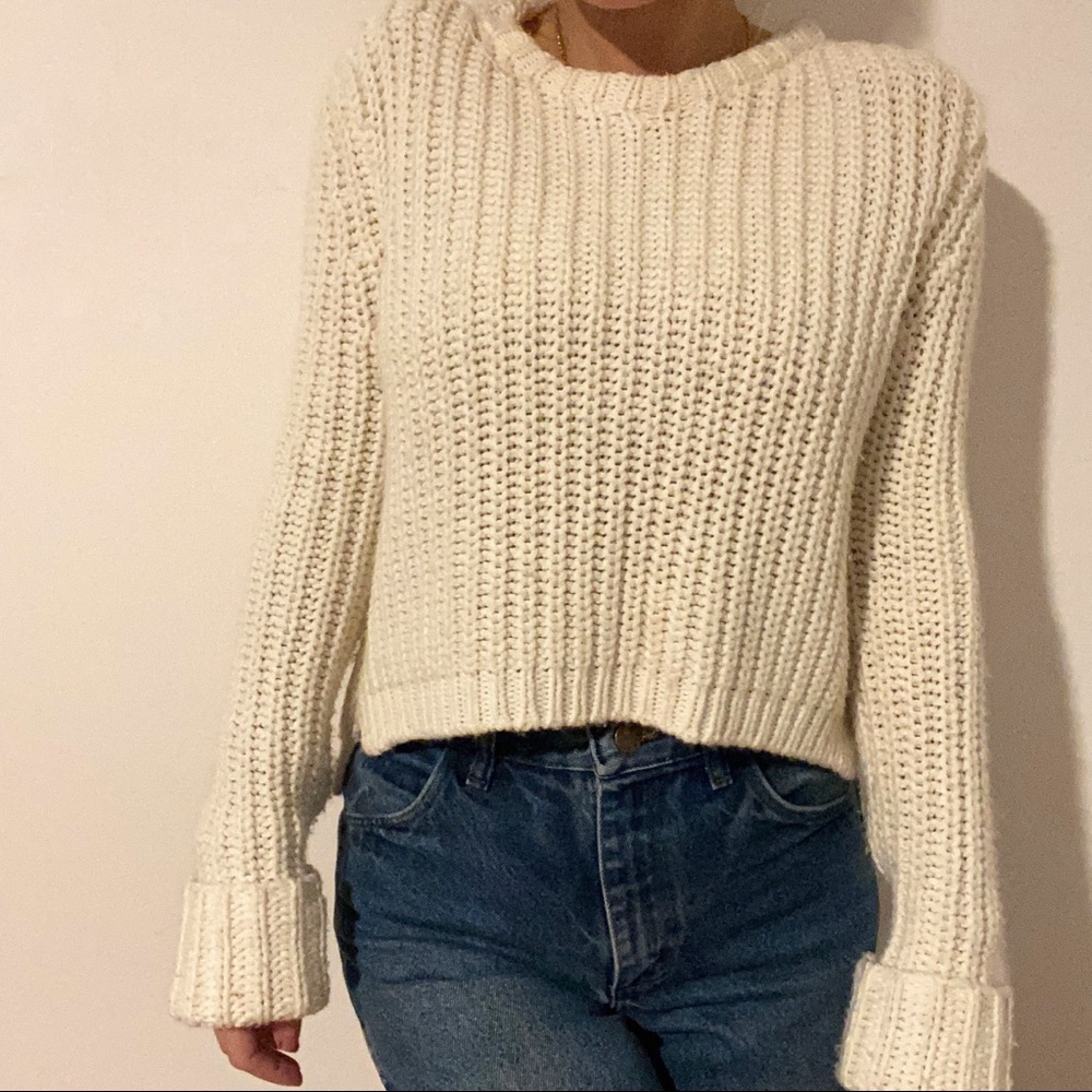 Pull & Bear Chunky Fisherman Knit Sweater